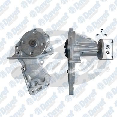 GATES WP0117 Devirdaim Fiesta Iv - V Focus 05 -> Puma Mazda 2 121 Ii Volvo S40 Ii S60 S80 C30 V70 Ii 1.25 1.4 1.6 16v
